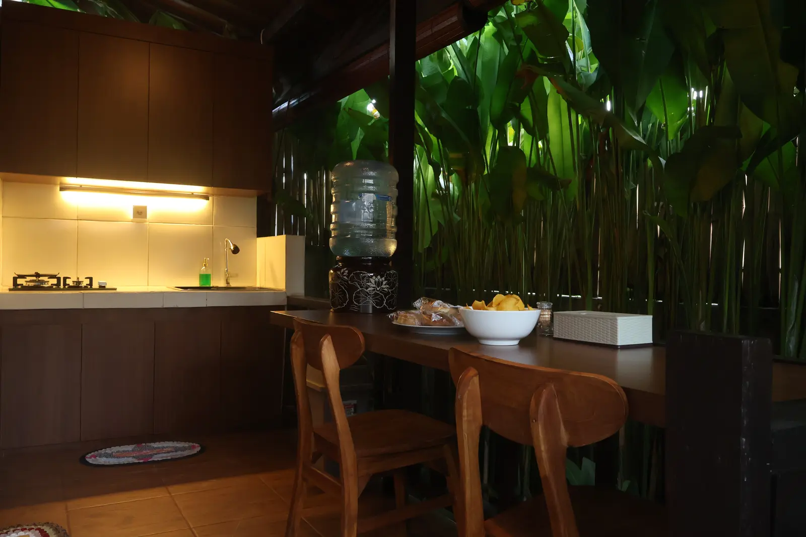 Kitchen and dining counter at J Ming Villa